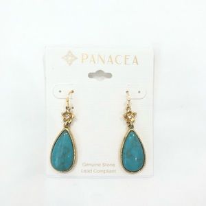 Panacea Turquoise Stone Dangle Earrings